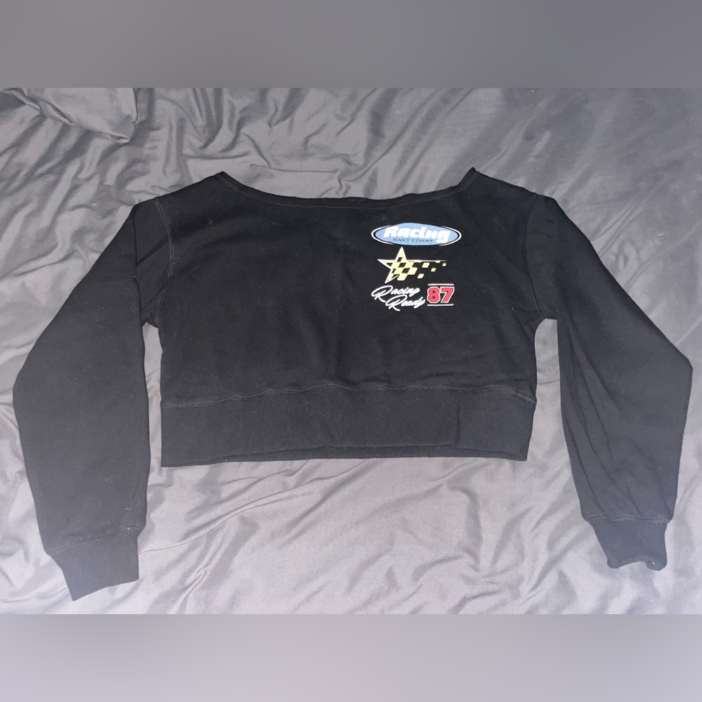 Aeropostale Black Off-the-Shoulder Sweater
